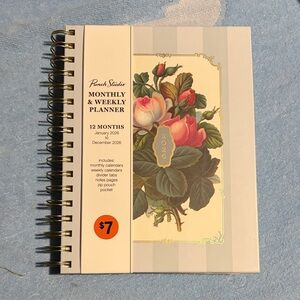 Punch Studio Rose Design Planner with Blue and Cream Accents